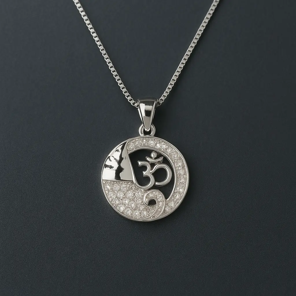 om ganesh pendnt with chain