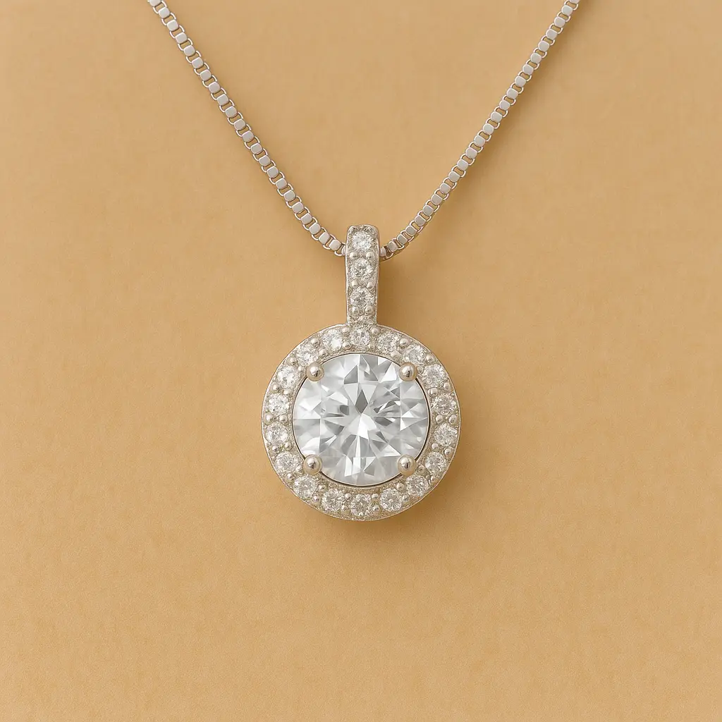 solitaire pendant with chain