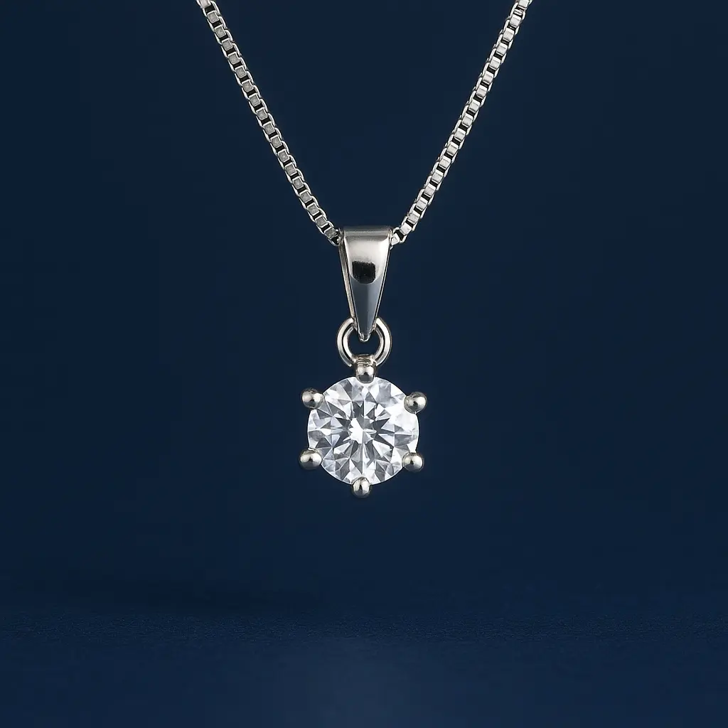 solitaire Pendant with Chain