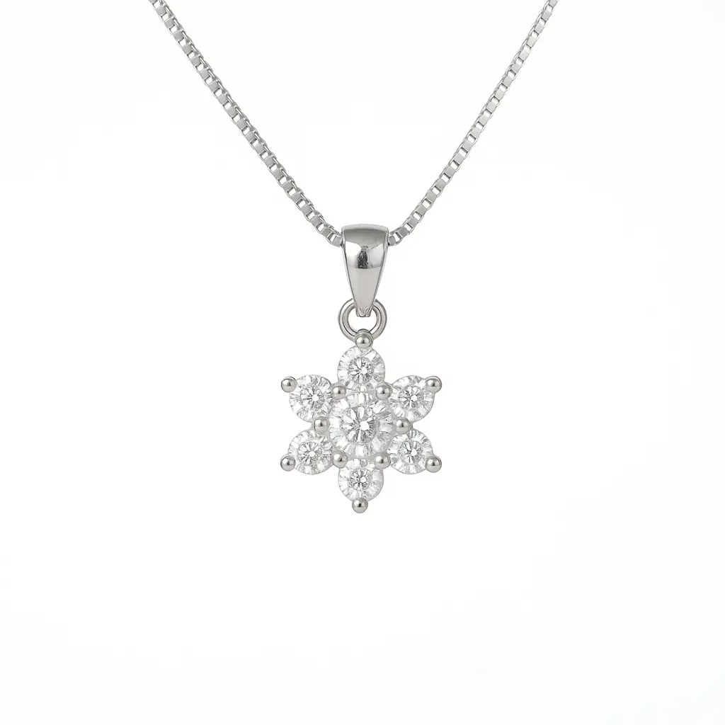 flower Pendant with Chain