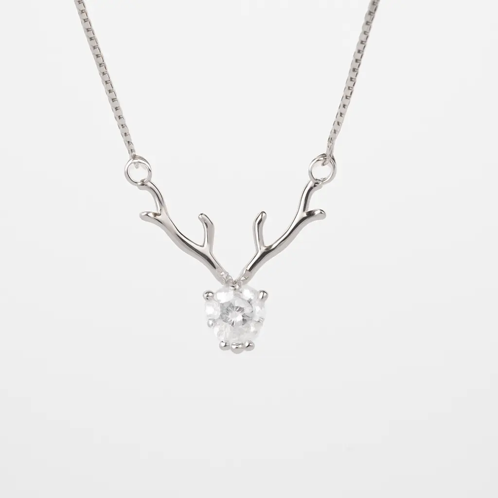 Deer Heart Pendant with Chain
