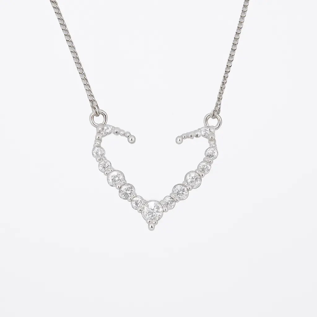 Open heart Pendant with Chain