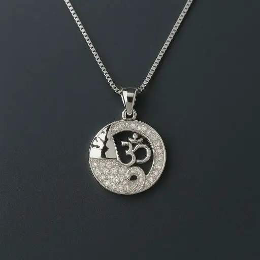 om ganesh pendnt with chain