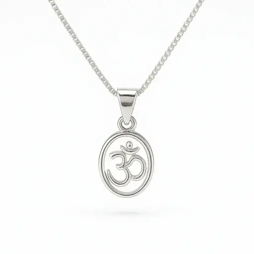 om pendant with chain
