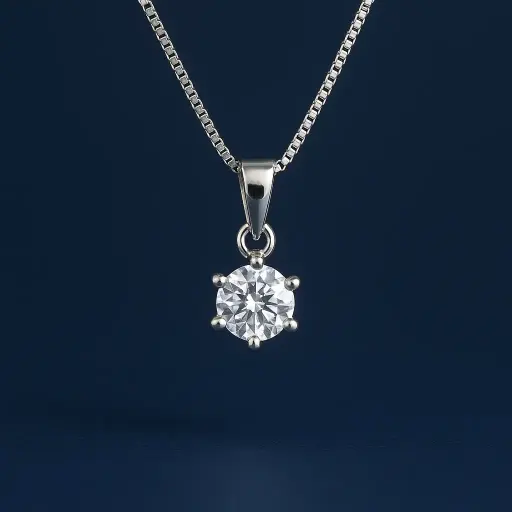 solitaire Pendant with Chain