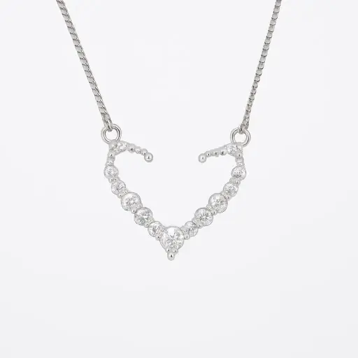 Open heart Pendant with Chain